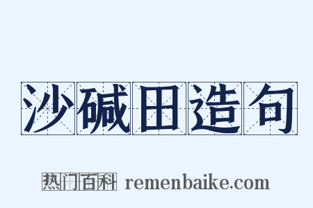 沙碱田造句是什么意思的图片